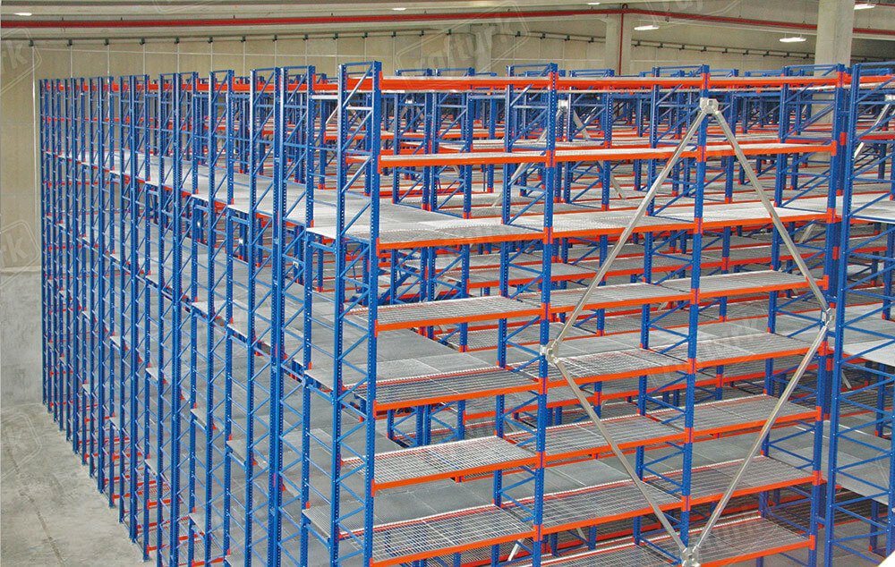 Çok katlı Mezanin Raf depo sistemi