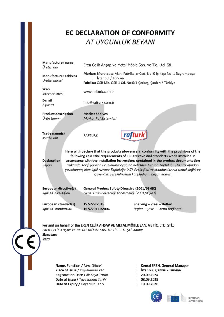 Raftürk - CE - Market Raf Sistemleri